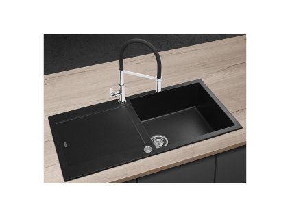 CONCEPT DG15L60bc Drez granitový s odkvapom Linea ČIERNY | ajtech.sk