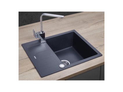 Concept DG05C45dg Drez granitový s odkvapom TMAVO ŠEDÝ | ajtech.sk