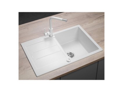 Concept DG10C45wh Drez granitový s odkvapom BIELY | ajtech.sk