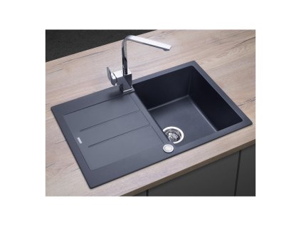 Concept DG10C45dg Drez granitový s odkvapom Cubis TMAVO ŠEDÝ | ajtech.sk