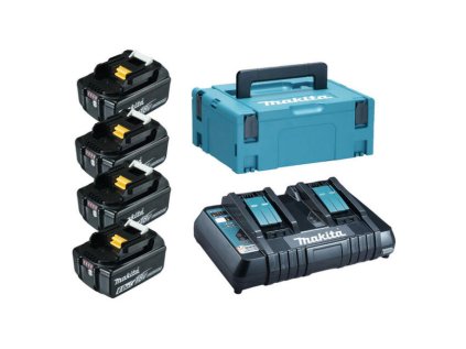 Makita aku sada 4 x BL1860 + DC18RD 198091-4 | ajtech.sk