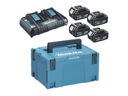 Makita Dvojnabíjačka DC18RD, 4x 18V BL1850B | ajtech.sk