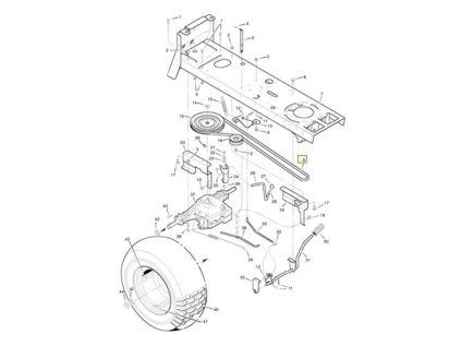 Klinový remeň 12,7x1295 mm pojazdu MURRAY 037X68MA | ajtech.sk
