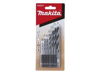 Makita 7-dielna sada špirálových vrtákov do dreva s 1/4 upínaním, D-62371 | ajtech.sk