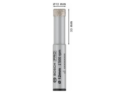 Bosch Diamantový vrták na vŕtanie nasucho Pro Cermic 12 x 33mm | ajtech.sk