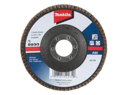 Makita Lamelový brúsny kotúč na kov 115x22,23 mm, P80, 10 ks D-63454-10 | ajtech.sk