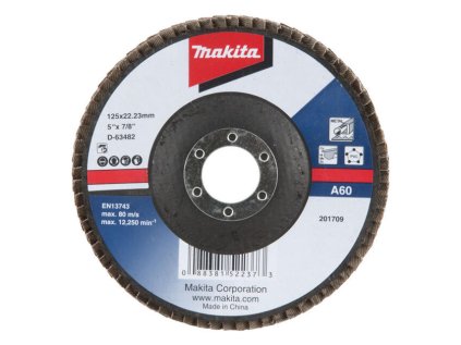 Makita Lamelový brúsny kotúč na kov 125x22,23 mm, P60, 10 ks, D-63482-10 | ajtech.sk
