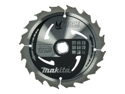 Makita Pílový kotúč Mforce drevo 165 mm / 20 mm 16z | ajtech.sk