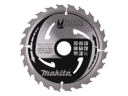 Makita Pílový kotúč Mforce drevo 190 mm / 30 mm 24z | ajtech.sk