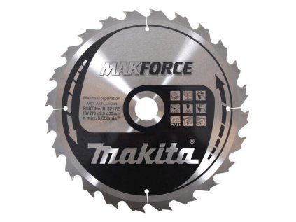 Makita Pílový kotúč MAKForce drevo 270 mm / 30 mm 24z | ajtech.sk