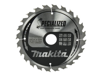 Makita Pílový kotúč ŠPECIÁLNY drevo 190 mm / 30 mm 24z | ajtech.sk