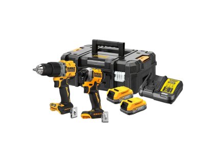 DeWALT DCK2050E2T Sada XR 18 V Rázový uťahovač, príklepový skrutkovač 2 x 1,7 Ah | ajtech.sk