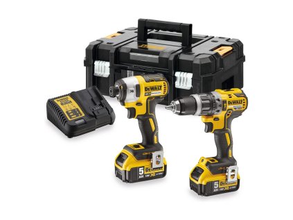 DeWALT DCK266P2T Sada náradia - Príklepová vŕtačka, rázový uťahovák 18 V XR, 2 x 5 Ah | ajtech.sk