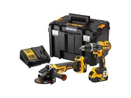 DeWALT DCK2080P2T Sada náradia - Príklepová vŕtačka, uhlová brúska 18 V XR, 2 x 5 Ah | ajtech.sk