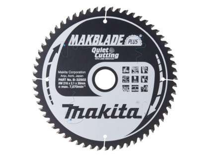 Makita Pílový kotúč MAKBlade Plus drevo 216 mm / 30 mm 60z | ajtech.sk