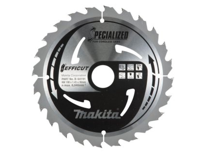 Makita Pílový kotúč EFFICUT drevo, MDF, laminát  190 mm / 30 mm 24z | ajtech.sk