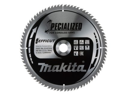 Makita Pílový kotúč EFFICUT drevo 305 mm / 30 mm 80z | ajtech.sk