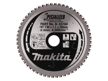 Makita Pílový kotúč SPECIÁLNY nerez 136 mm / 20 mm 56z | ajtech.sk