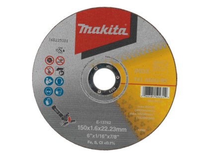 Makita E-13742 Rezný kotúč na nerez 150x1,6x22,2 mm | ajtech.sk