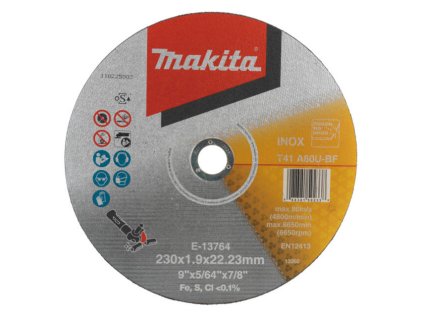 Makita E-13764 Rezný kotúč na nerez 230x1,9x22,2 mm | ajtech.sk