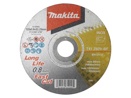 Makita E-22953 Rezný kotúč na nerez 125x0,8x22,2 mm | ajtech.sk