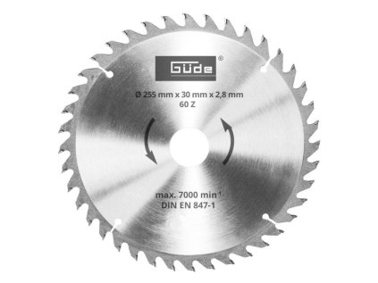GÜDE Pílový kotúč na drevo HM 255x30 60Z | ajtech.sk