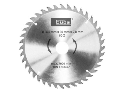 GÜDE Pílový kotúč na drevo HM 305x30 60Z | ajtech.sk