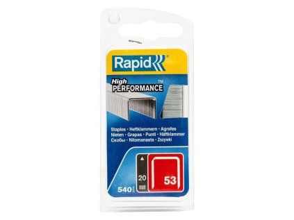 Spony do sponkovačky Rapid 53 20mm 540ks | extratech.sk