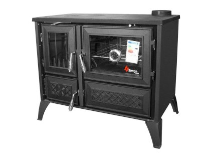 Sporák 801 STELA 9,12 kW pravý vývod, čierny | ajtech.sk