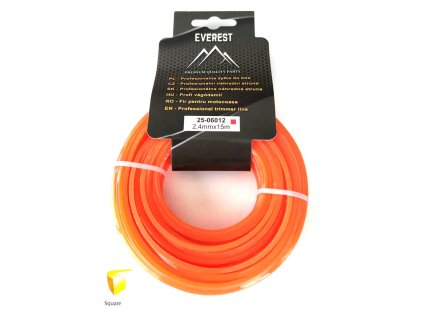 EVEREST Žacia struna štvorcová 2,4 mm 15 m | ajtech.sk
