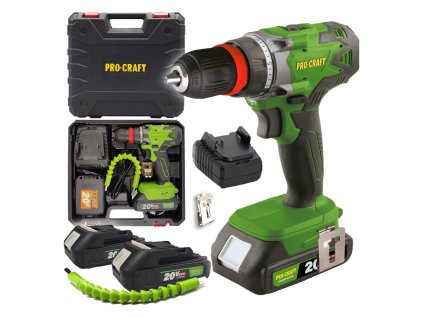 Aku skrutkovač  ProCRAFT PA18DFR 20V 2x2.0Ah | ajtech.sk