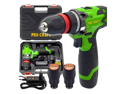 ProCraft PA12DFR Akumulátorový vŕtací skrutkovač (2x2 Ah) | ajtech.sk