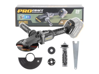 ProCraft Industrial AG125C Akumulátorová uhlová brúska (bez aku) | ajtech.sk