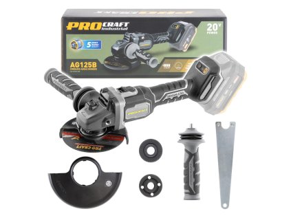 ProCraft Industrial AG125B Akumulátorová uhlová brúska (bez aku) | ajtech.sk