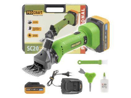 ProCraft SC20 Akumulátorový strojček na strihanie oviec (1x4 Ah) | ajtech.sk