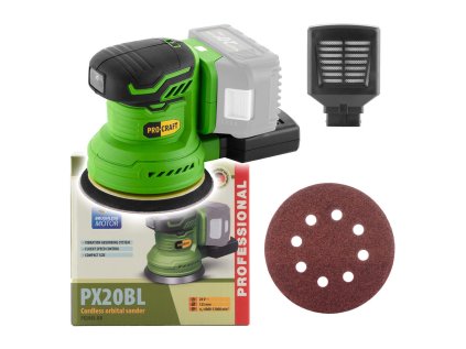 Aku excentrická brúska ProCraft PX20BL 125mm | ajtech.sk