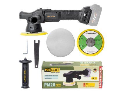 Aku leštička PM20bb 20V 150mm 5000ot/min ProCraft | extratech.sk