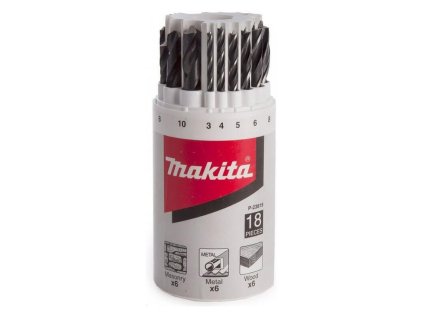 Makita 18-dielna sada vrtákov do dreva, kovu, muriva | ajtech.sk