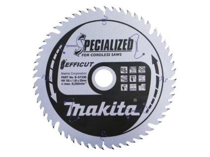 Pílový kotúč Makita B-57336 Efficut 165x20 mm 56z | ajtech.sk
