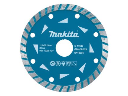 Makita D-41626 Nedelený turbo diamantový rezný kotúč 115 mm na betón, tehly | ajtech.sk