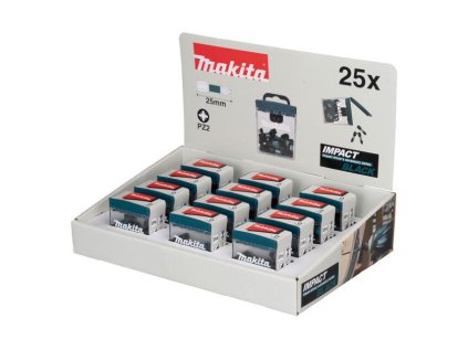 Makita E-12376-12 Sada 25 ks Impact Black bitov PZ2 25 mm 12 balení | ajtech.sk