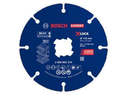 Rezací kotúč Bosch EXPERT Multi Wheel X-LOCK 115mm | extratech.sk