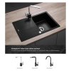 Concept DG10C45bc Drez granitový s odkvapom ČIERNY | ajtech.sk
