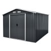 Strend Pro Domček záhradný, plechový, antracit, 291x291x214 cm | ajtech.sk