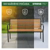 Lavička záhradná KIMBRA, 120 x 82 x 41 cm, oceľ/ | ajtech.sk