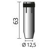 Plynová hubica SOLUTION Ø 12,5, 63mm kónická | extratech.sk