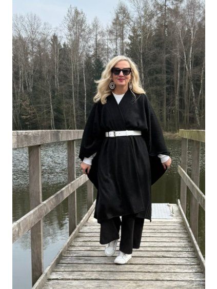FLOATCOAT| elegantní přehoz - BLACK MAMBA