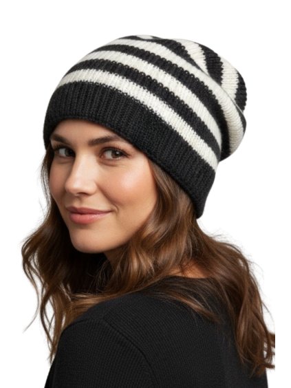 Oboustranná čepice Extravagart COLOR - BLACK & WHITE