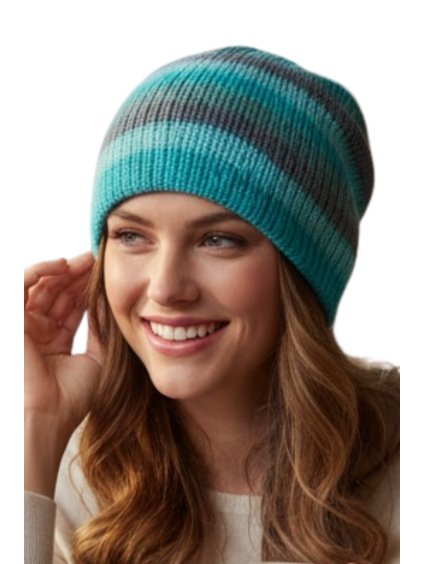 Oboustranná čepice Extravagart COLOR - TURQUISE