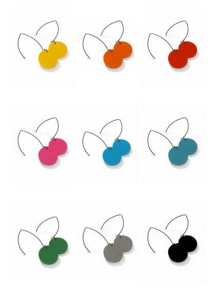 DOTS | visací náušnice 2 CM - BARVY